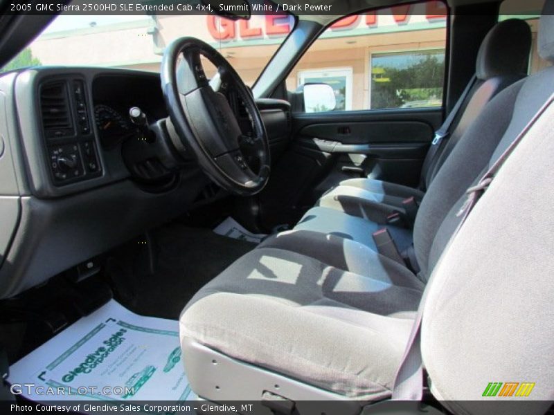 Summit White / Dark Pewter 2005 GMC Sierra 2500HD SLE Extended Cab 4x4