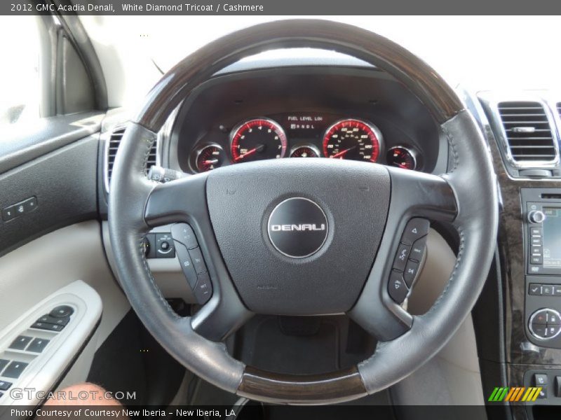 White Diamond Tricoat / Cashmere 2012 GMC Acadia Denali