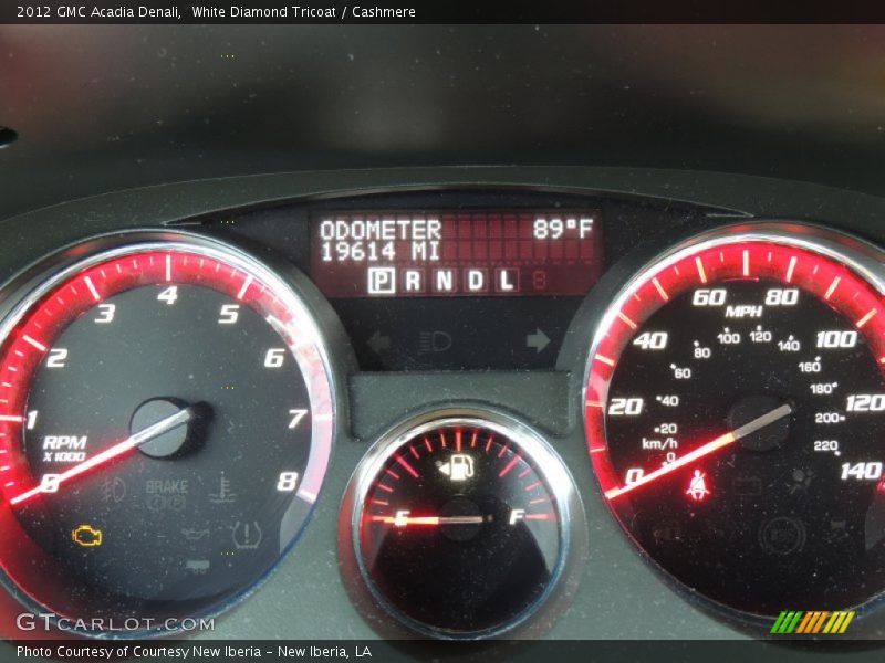 White Diamond Tricoat / Cashmere 2012 GMC Acadia Denali