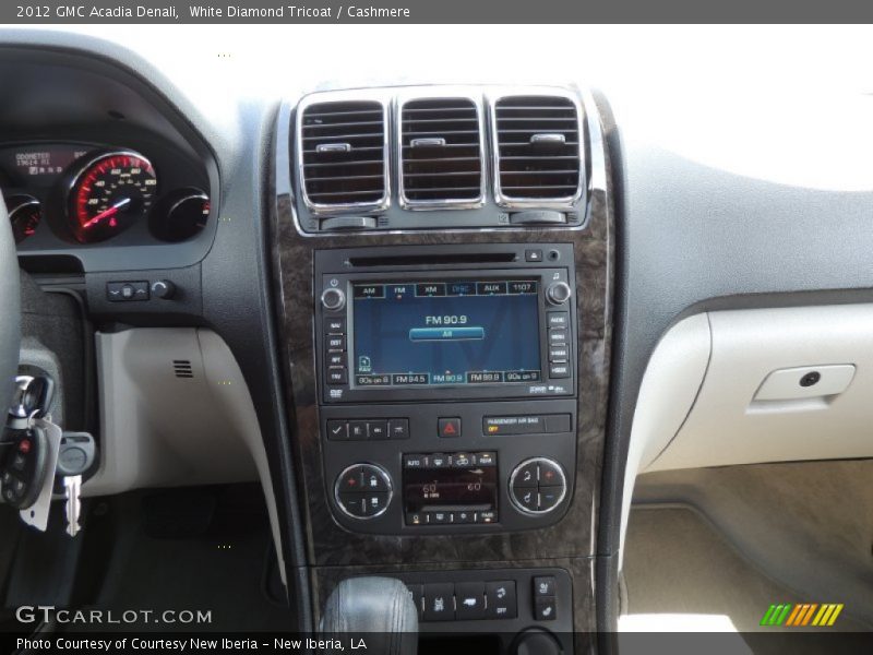 White Diamond Tricoat / Cashmere 2012 GMC Acadia Denali