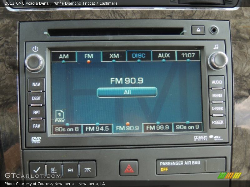White Diamond Tricoat / Cashmere 2012 GMC Acadia Denali