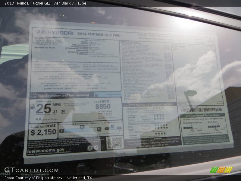 Ash Black / Taupe 2013 Hyundai Tucson GLS