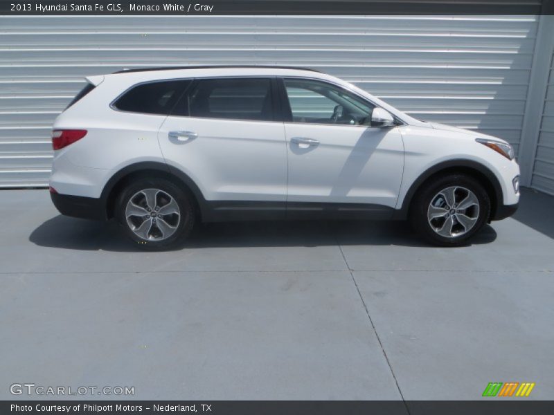 Monaco White / Gray 2013 Hyundai Santa Fe GLS