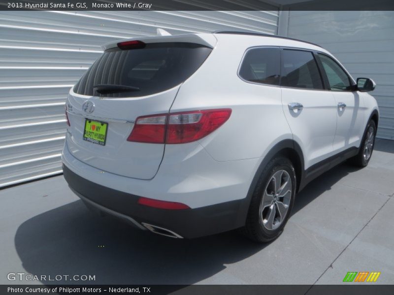 Monaco White / Gray 2013 Hyundai Santa Fe GLS