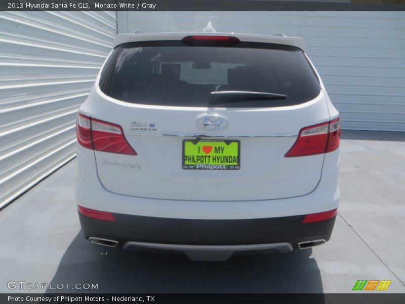 Monaco White / Gray 2013 Hyundai Santa Fe GLS