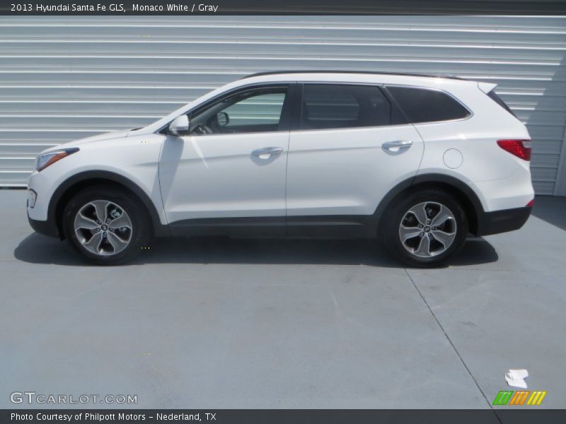 Monaco White / Gray 2013 Hyundai Santa Fe GLS