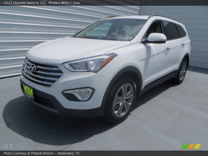 Monaco White / Gray 2013 Hyundai Santa Fe GLS