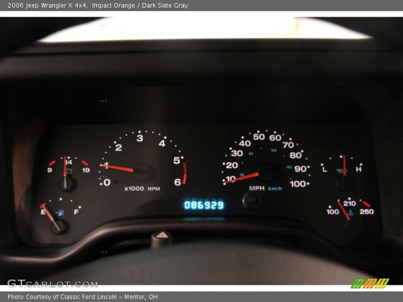  2006 Wrangler X 4x4 X 4x4 Gauges