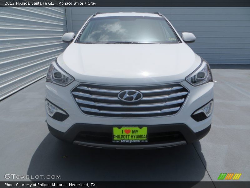 Monaco White / Gray 2013 Hyundai Santa Fe GLS
