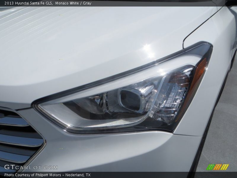 Monaco White / Gray 2013 Hyundai Santa Fe GLS