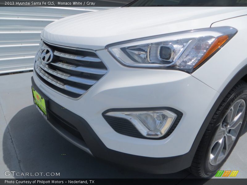 Monaco White / Gray 2013 Hyundai Santa Fe GLS