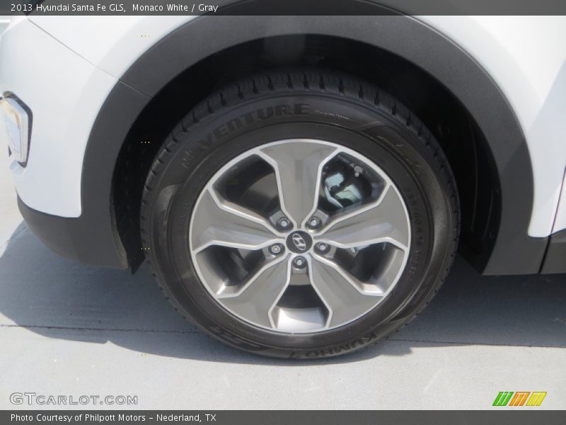 Monaco White / Gray 2013 Hyundai Santa Fe GLS