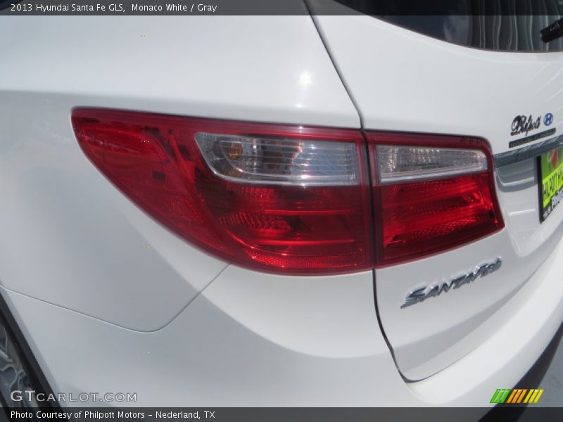 Monaco White / Gray 2013 Hyundai Santa Fe GLS