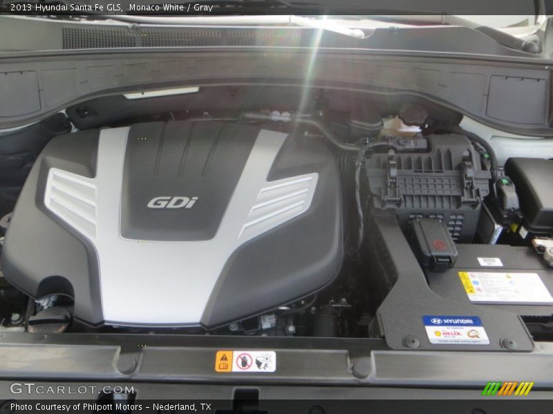 Monaco White / Gray 2013 Hyundai Santa Fe GLS