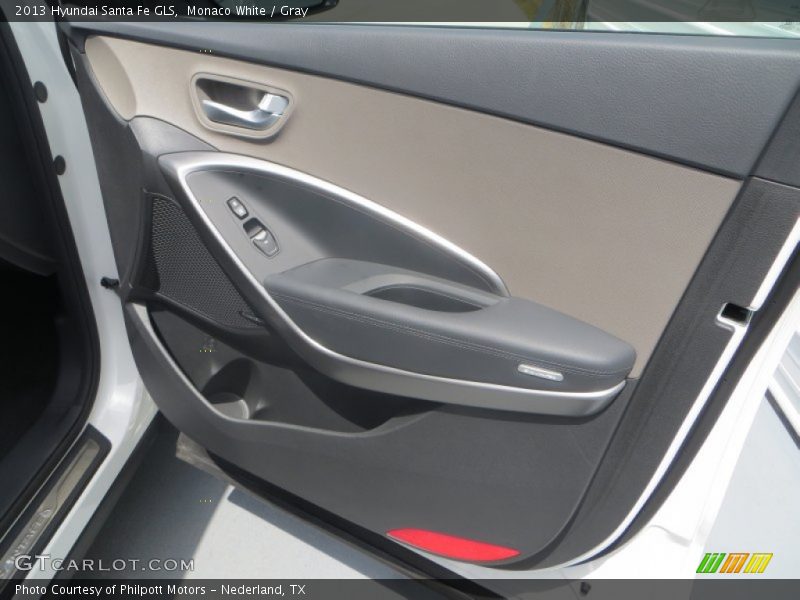 Monaco White / Gray 2013 Hyundai Santa Fe GLS