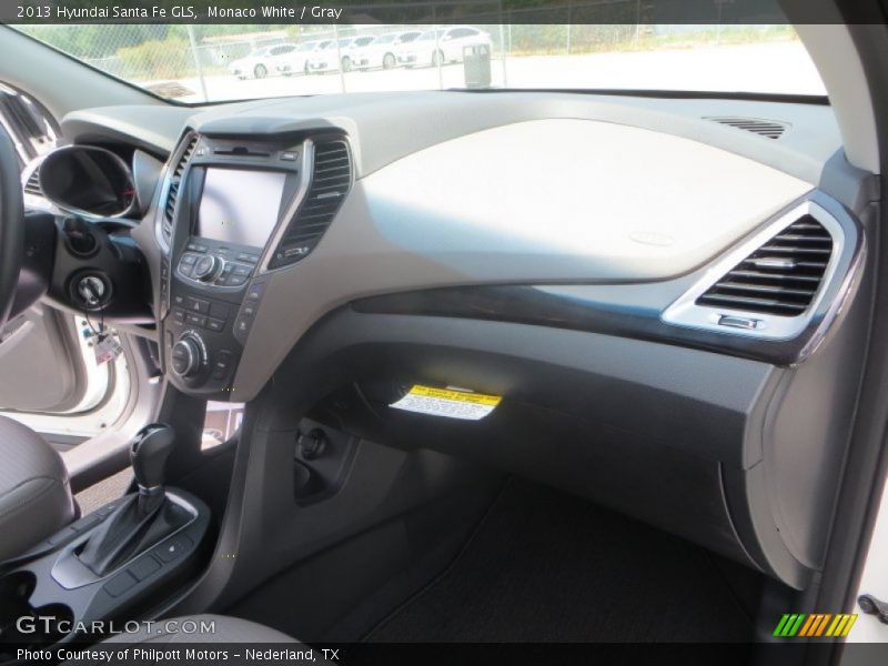 Monaco White / Gray 2013 Hyundai Santa Fe GLS
