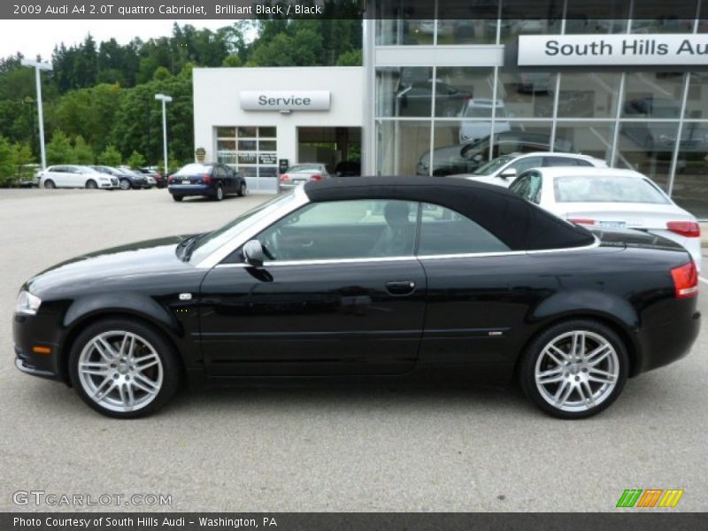 Brilliant Black / Black 2009 Audi A4 2.0T quattro Cabriolet