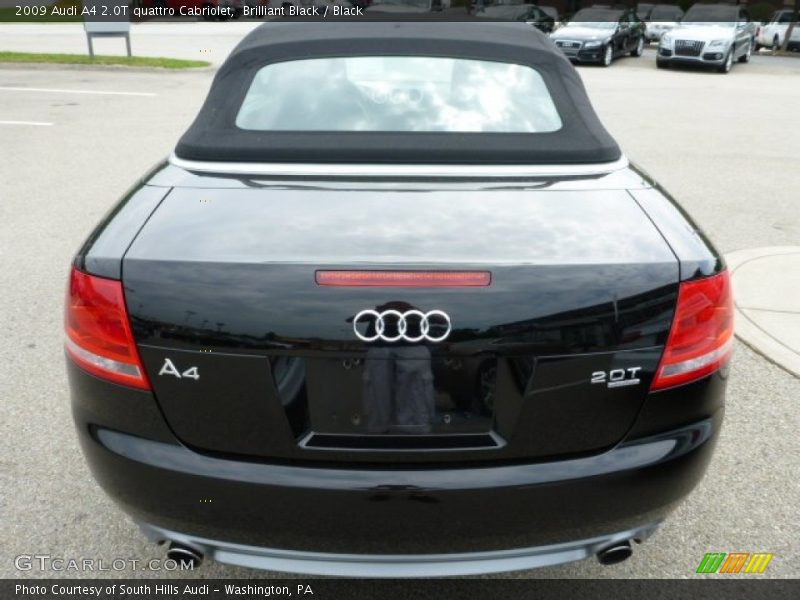 Brilliant Black / Black 2009 Audi A4 2.0T quattro Cabriolet