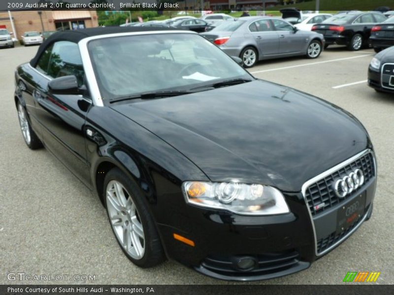 Brilliant Black / Black 2009 Audi A4 2.0T quattro Cabriolet