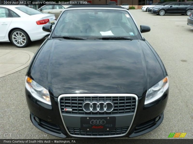 Brilliant Black / Black 2009 Audi A4 2.0T quattro Cabriolet