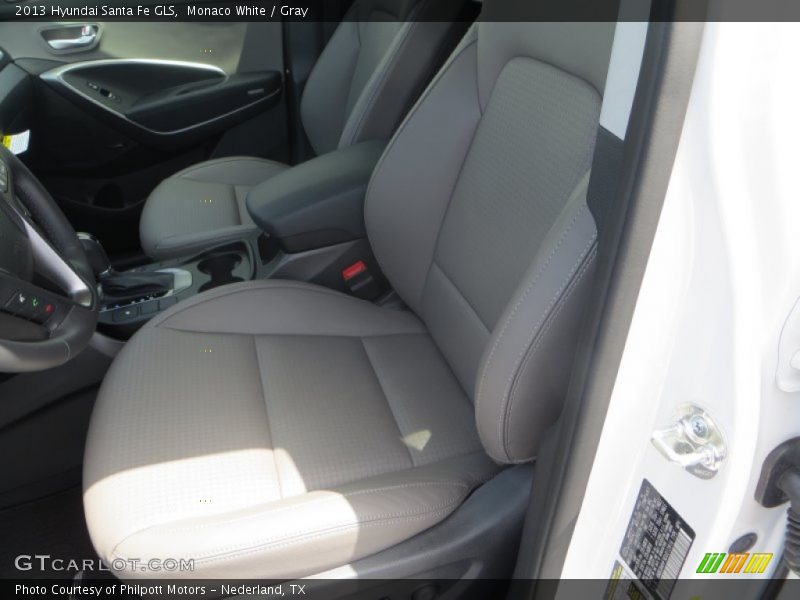 Monaco White / Gray 2013 Hyundai Santa Fe GLS