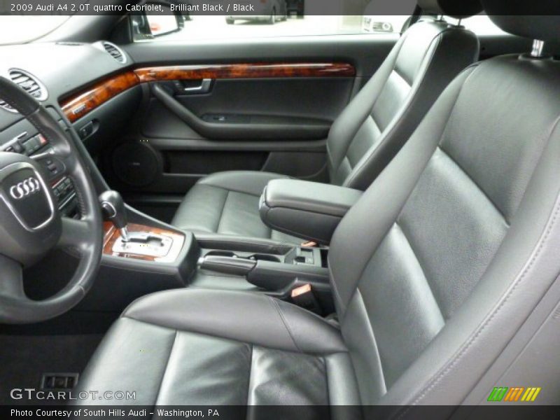 Brilliant Black / Black 2009 Audi A4 2.0T quattro Cabriolet