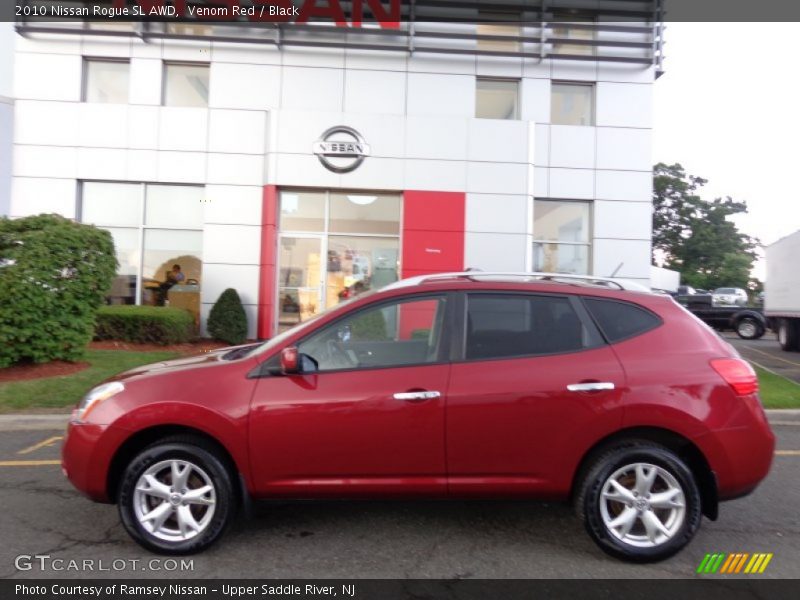 Venom Red / Black 2010 Nissan Rogue SL AWD