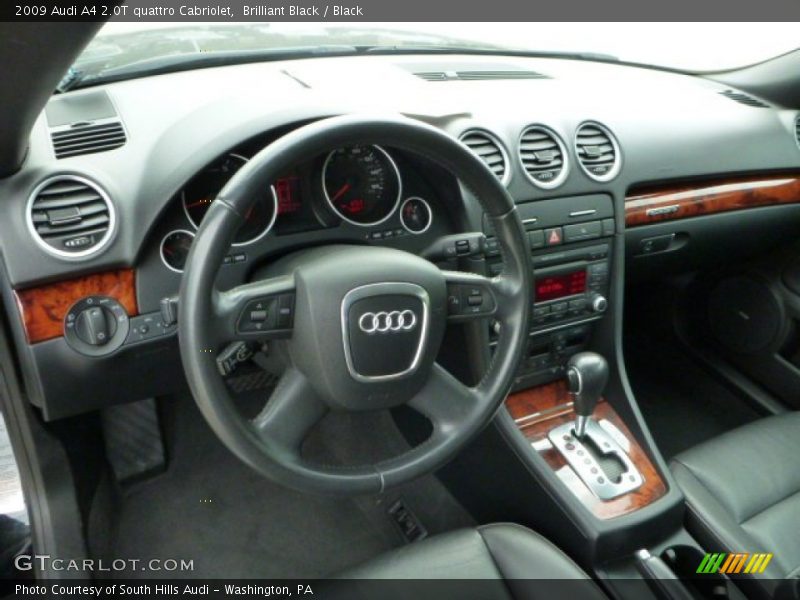 Brilliant Black / Black 2009 Audi A4 2.0T quattro Cabriolet