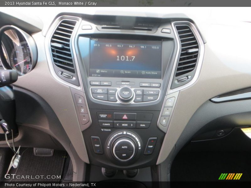 Monaco White / Gray 2013 Hyundai Santa Fe GLS