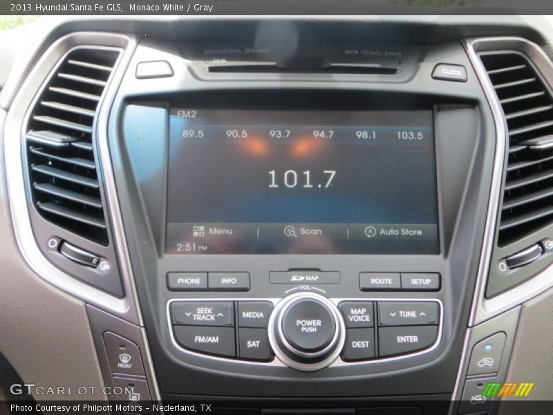 Monaco White / Gray 2013 Hyundai Santa Fe GLS
