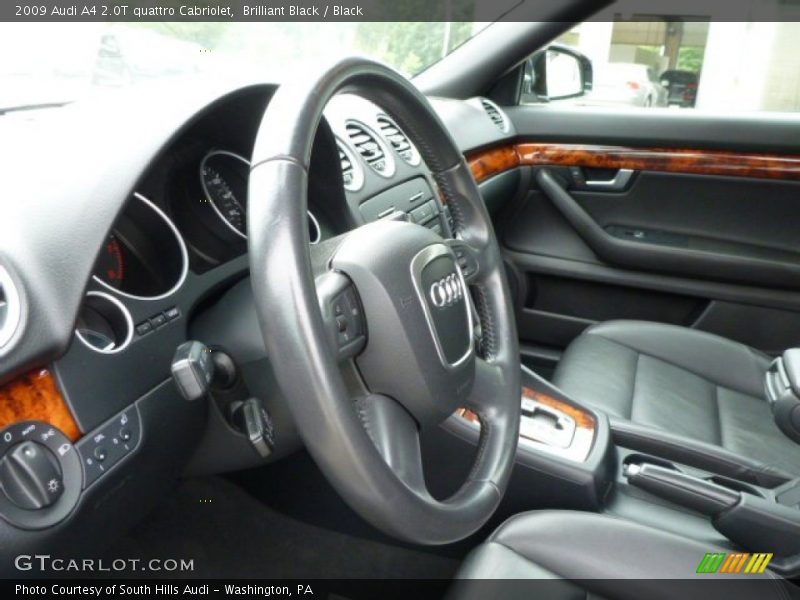 Brilliant Black / Black 2009 Audi A4 2.0T quattro Cabriolet