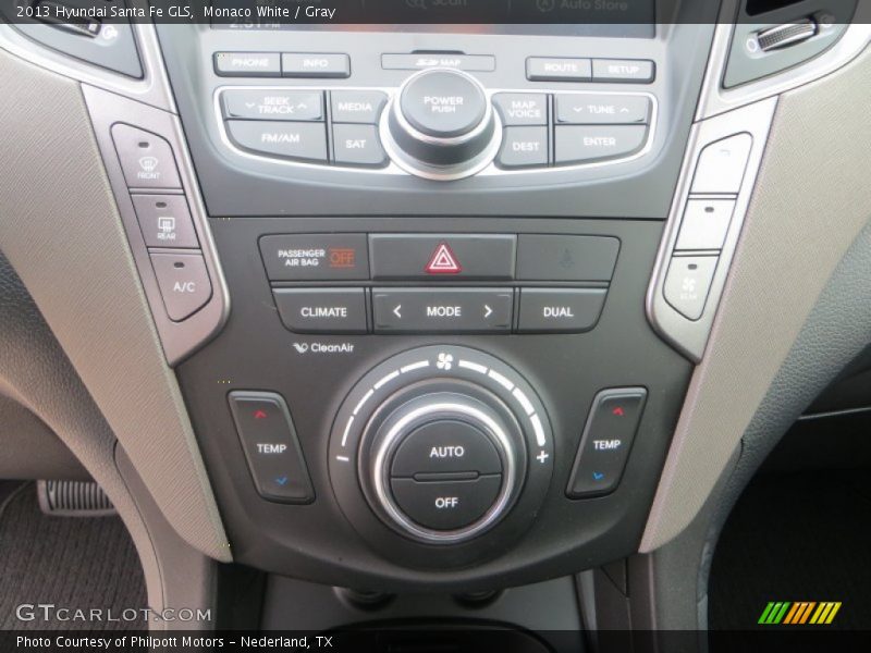 Monaco White / Gray 2013 Hyundai Santa Fe GLS