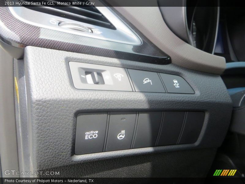 Monaco White / Gray 2013 Hyundai Santa Fe GLS