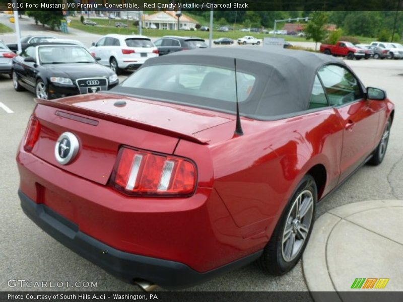 Red Candy Metallic / Charcoal Black 2010 Ford Mustang V6 Premium Convertible