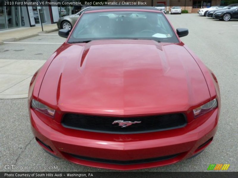 Red Candy Metallic / Charcoal Black 2010 Ford Mustang V6 Premium Convertible