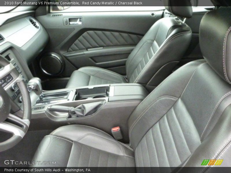 Red Candy Metallic / Charcoal Black 2010 Ford Mustang V6 Premium Convertible
