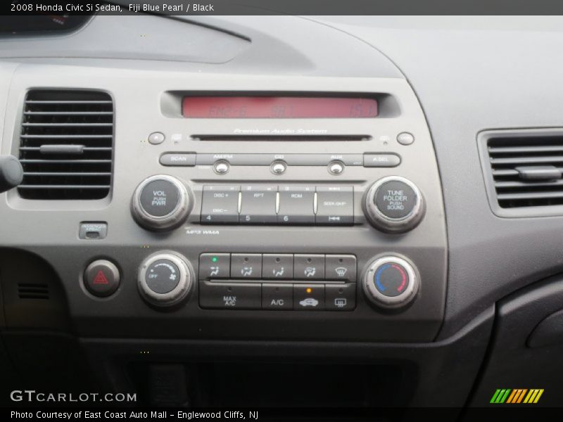 Fiji Blue Pearl / Black 2008 Honda Civic Si Sedan