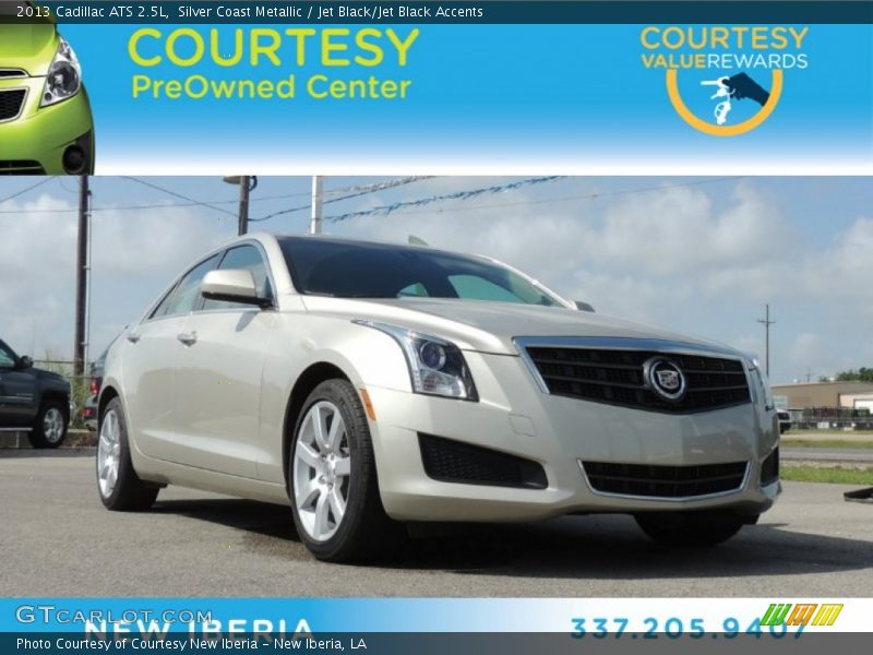 Silver Coast Metallic / Jet Black/Jet Black Accents 2013 Cadillac ATS 2.5L