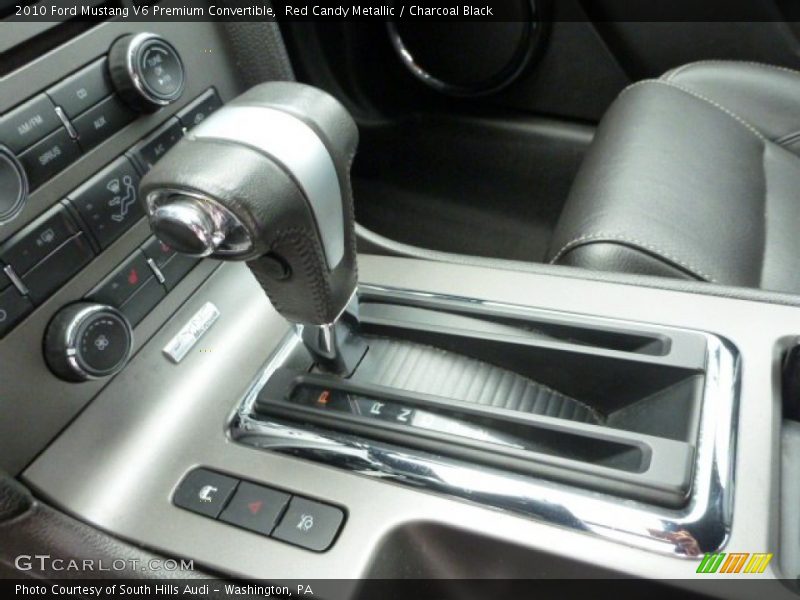 Red Candy Metallic / Charcoal Black 2010 Ford Mustang V6 Premium Convertible
