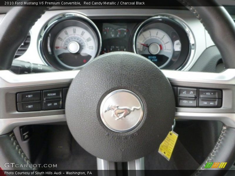 Red Candy Metallic / Charcoal Black 2010 Ford Mustang V6 Premium Convertible