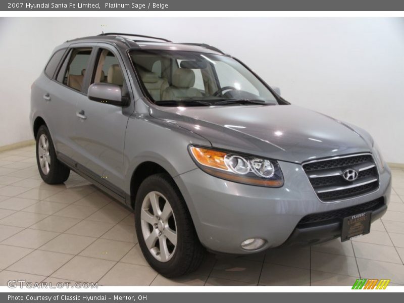 Platinum Sage / Beige 2007 Hyundai Santa Fe Limited