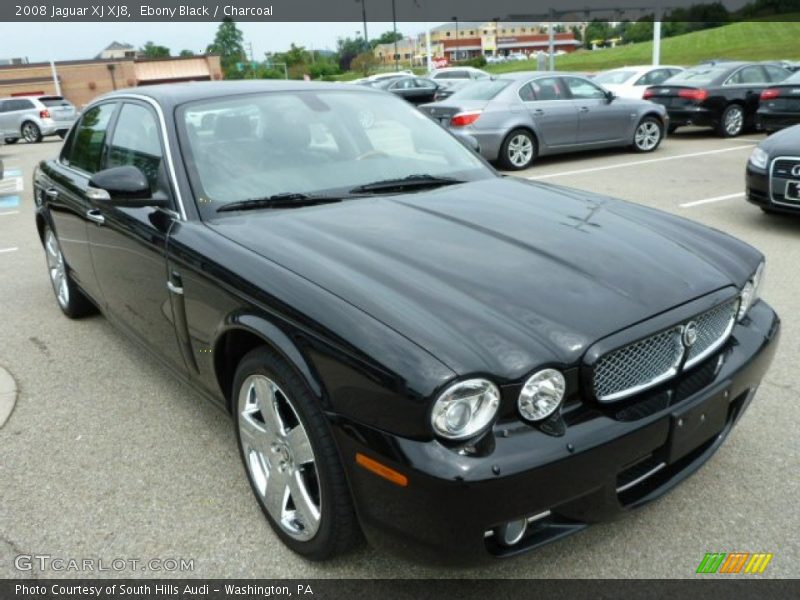 Ebony Black / Charcoal 2008 Jaguar XJ XJ8