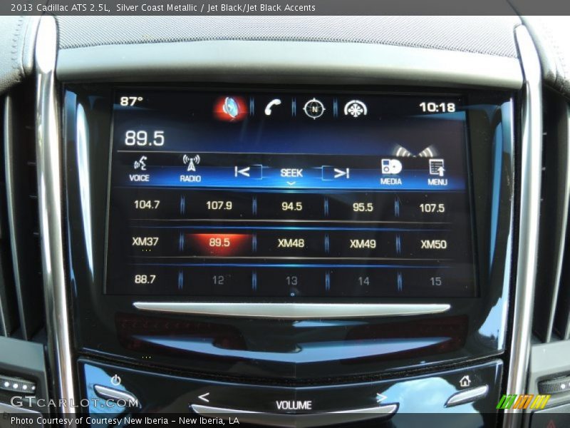 Silver Coast Metallic / Jet Black/Jet Black Accents 2013 Cadillac ATS 2.5L