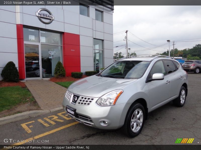 Silver Ice / Black 2010 Nissan Rogue SL AWD