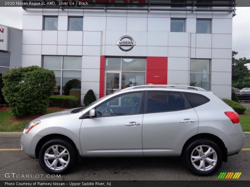 Silver Ice / Black 2010 Nissan Rogue SL AWD