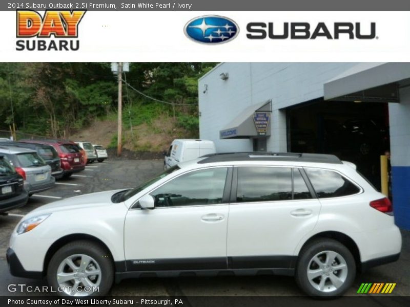 Satin White Pearl / Ivory 2014 Subaru Outback 2.5i Premium