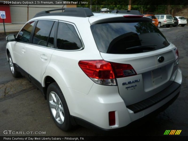 Satin White Pearl / Ivory 2014 Subaru Outback 2.5i Premium
