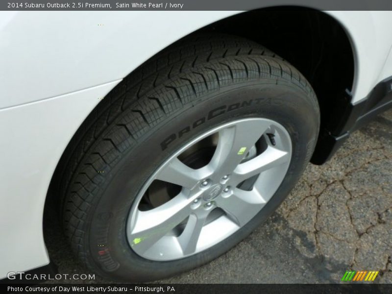 Satin White Pearl / Ivory 2014 Subaru Outback 2.5i Premium