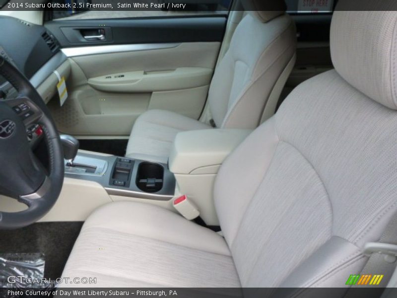 Satin White Pearl / Ivory 2014 Subaru Outback 2.5i Premium