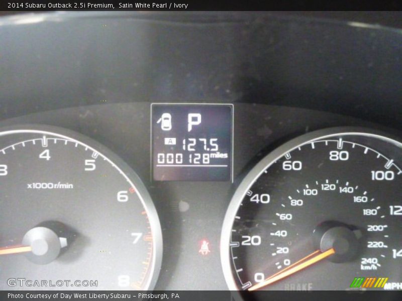 Satin White Pearl / Ivory 2014 Subaru Outback 2.5i Premium